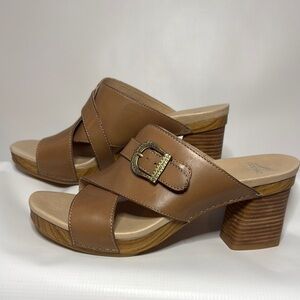 Dansko “Amy” Brown Leather Heeled Sandals US 9.5-10/EU 40